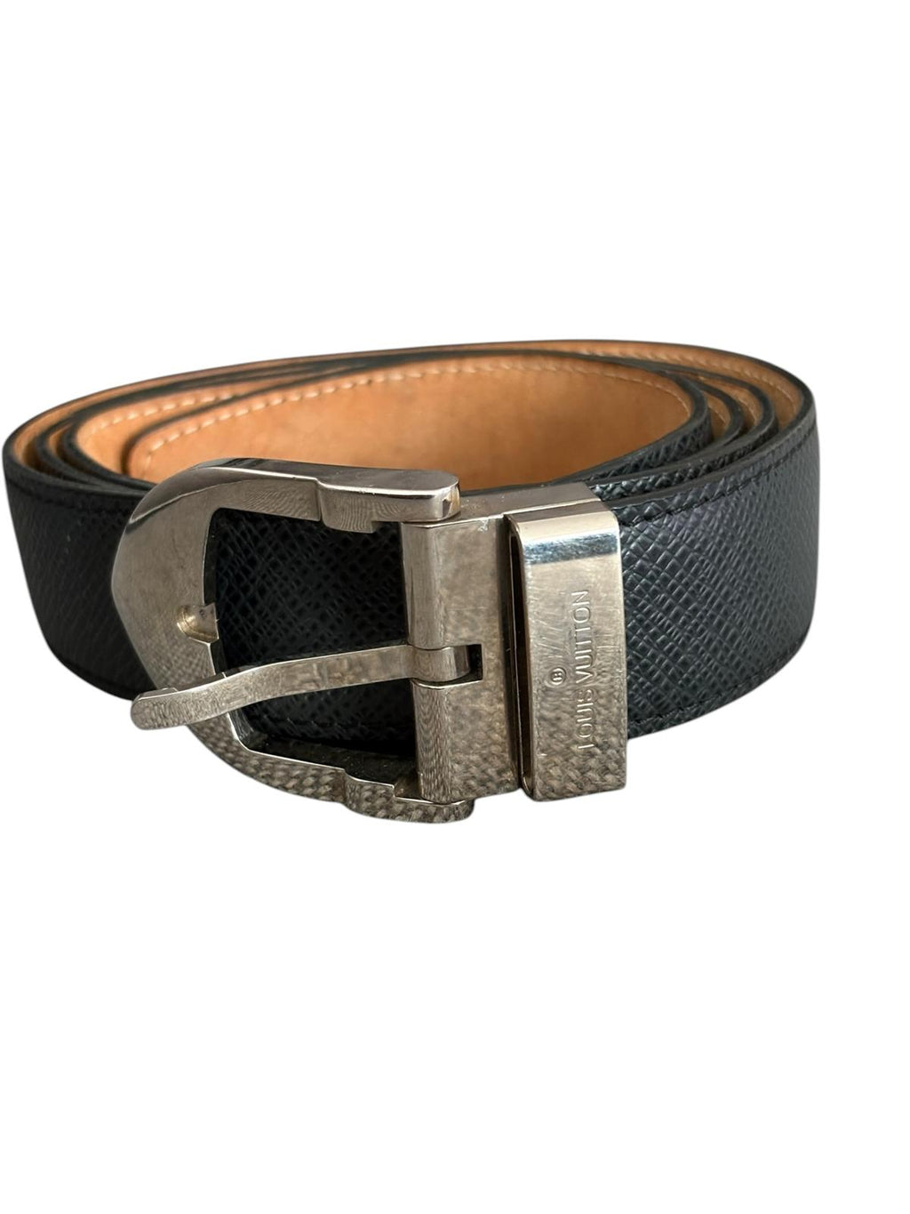 Louis Vuitton Taiga Leather Belt – Black, Size 38/95