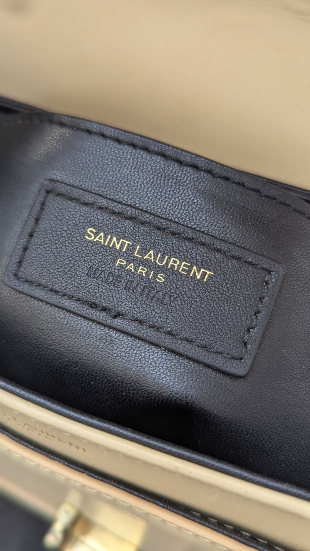 Saint Laurent Solferino Crossbody Bag — Cream