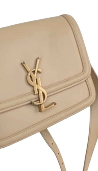 Saint Laurent Solferino Crossbody Bag — Cream