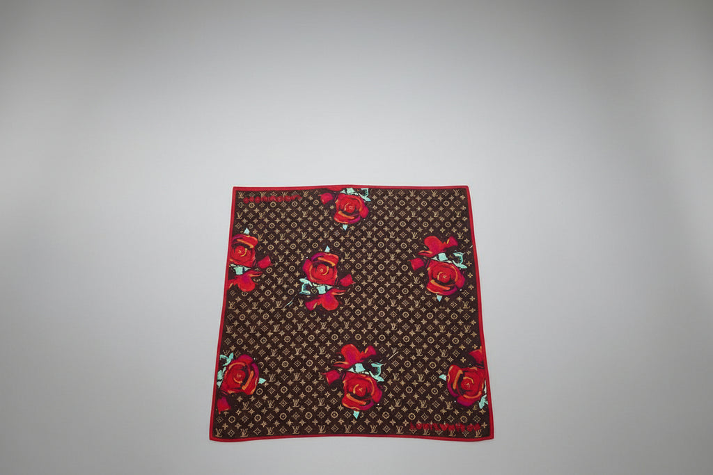 Louis Vuitton x Stephen Sprouse Roses Monogram Silk Scarf