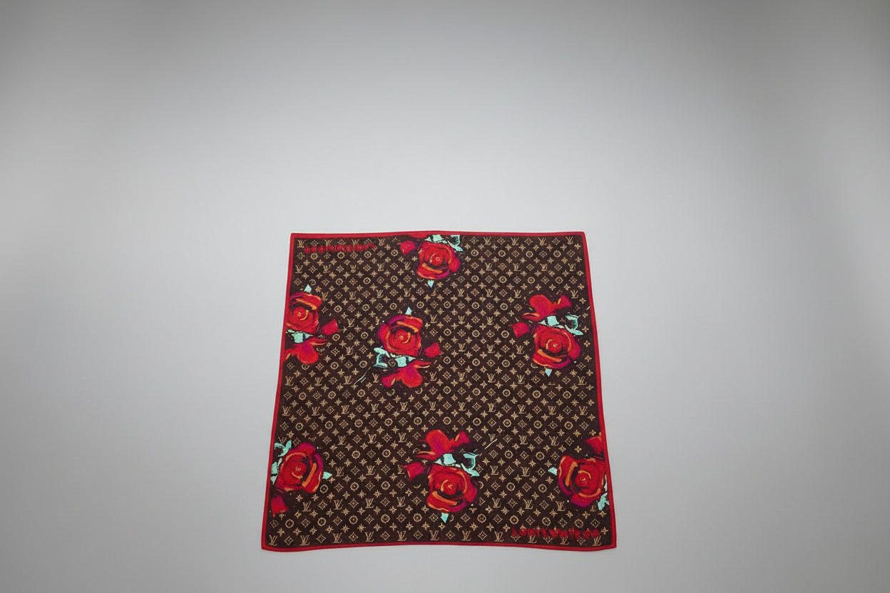 Louis Vuitton x Stephen Sprouse Roses Monogram Silk Scarf