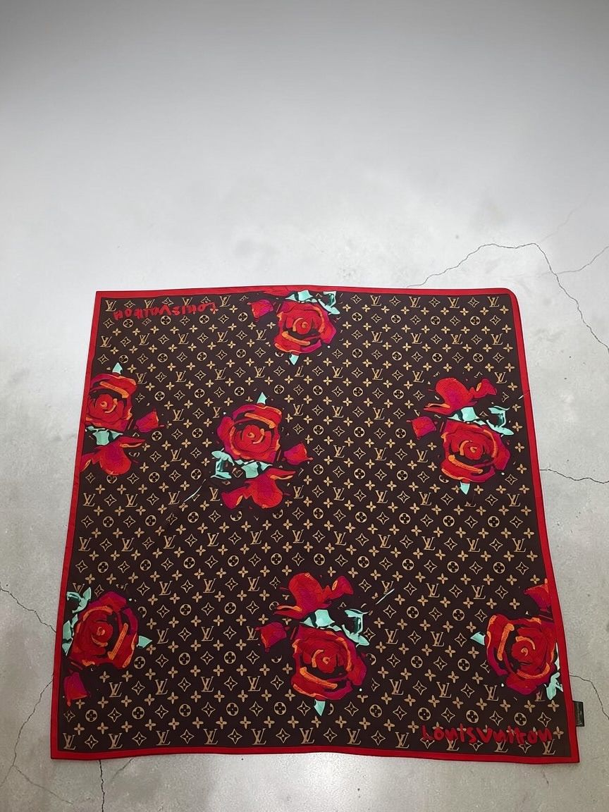 Louis Vuitton x Stephen Sprouse Roses Monogram Silk Scarf