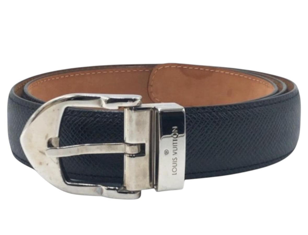 Louis Vuitton Taiga Leather Belt – Black, Size 38/95