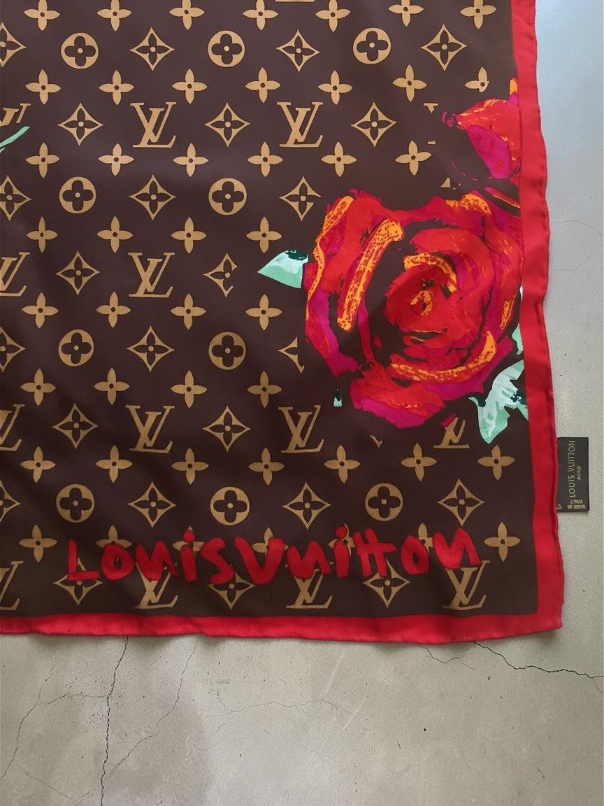 Louis Vuitton x Stephen Sprouse Roses Monogram Silk Scarf