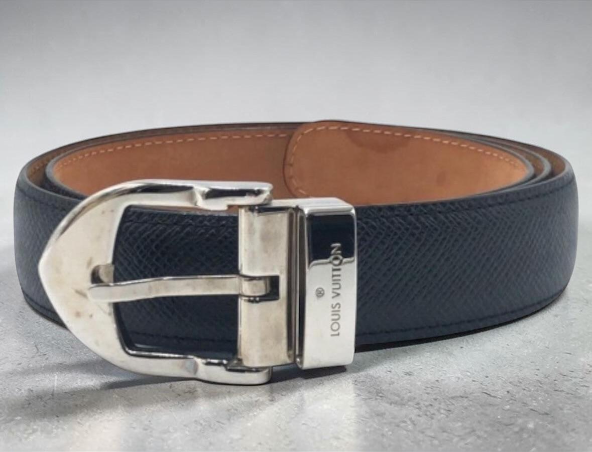 Louis Vuitton Taiga Leather Belt – Black, Size 38/95