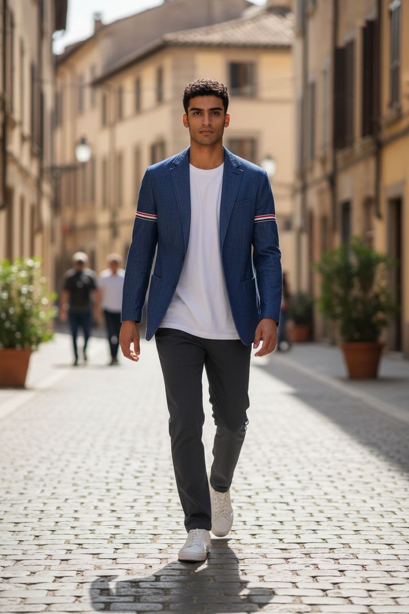 Thom Browne Classic Unconstructed Sport Coat L