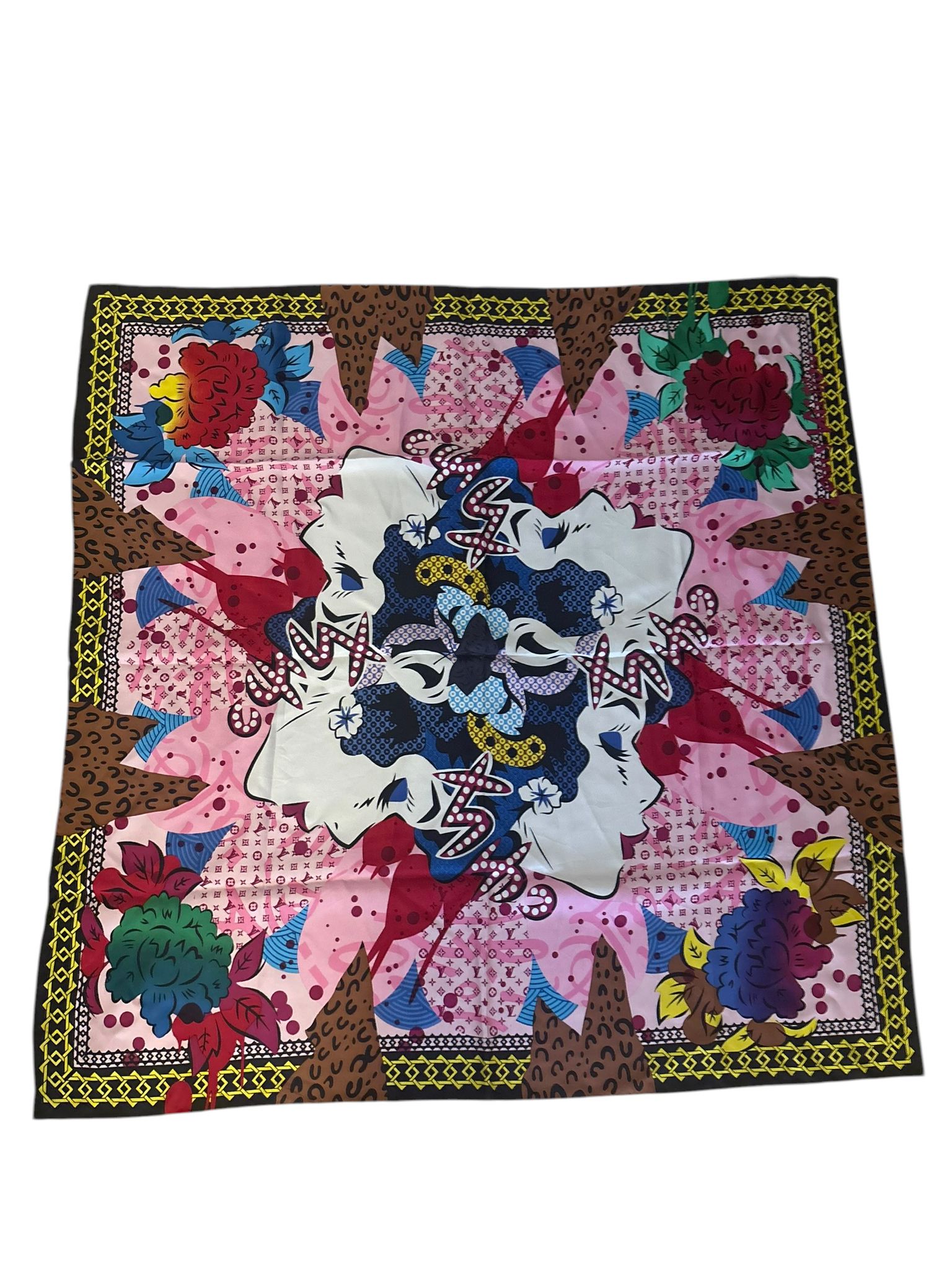 Louis Vuitton & Aiko 2013 Limited Japanese Kimonos Artist Scarf Silk Shawl, Mint!