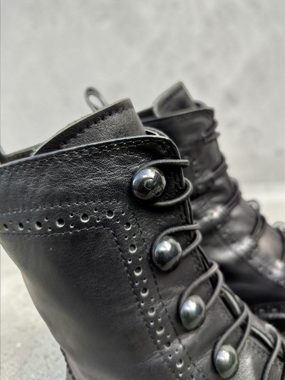 Christian Dior D-Trap Brogue Ankle Boots — Black Calfskin, EU 37