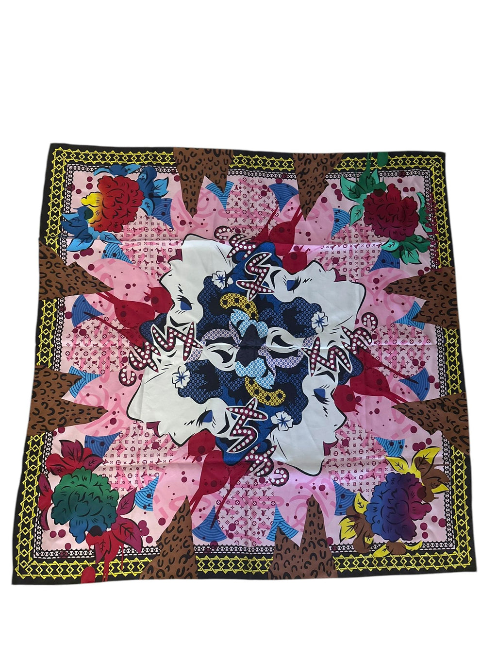 Louis Vuitton & Aiko 2013 Limited Japanese Kimonos Artist Scarf Silk Shawl, Mint!