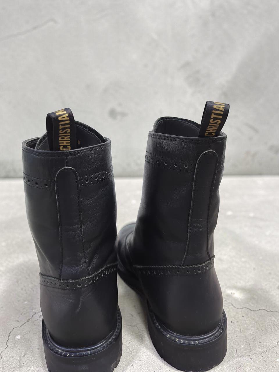 Christian Dior D-Trap Brogue Ankle Boots — Black Calfskin, EU 37