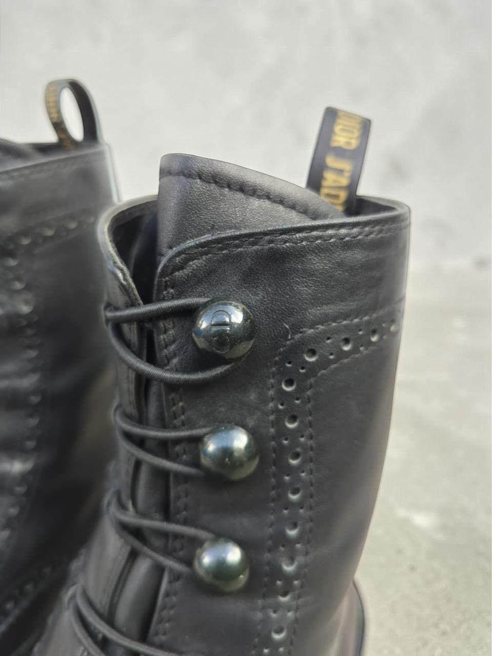 Christian Dior D-Trap Brogue Ankle Boots — Black Calfskin, EU 37