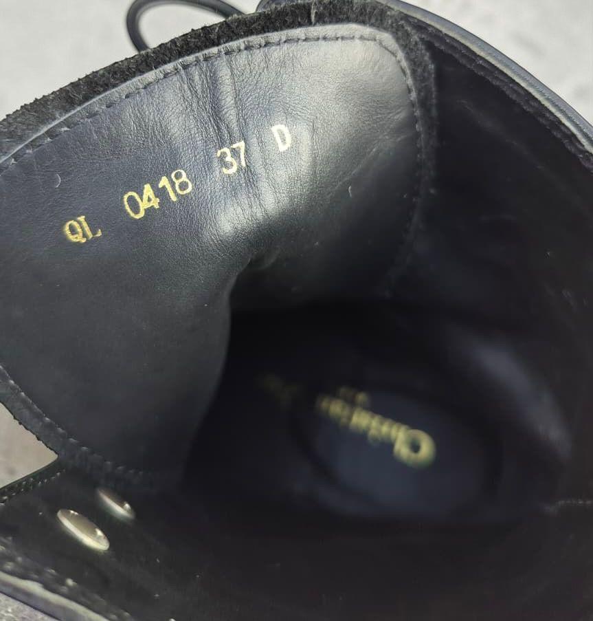 Christian Dior D-Trap Brogue Ankle Boots — Black Calfskin, EU 37
