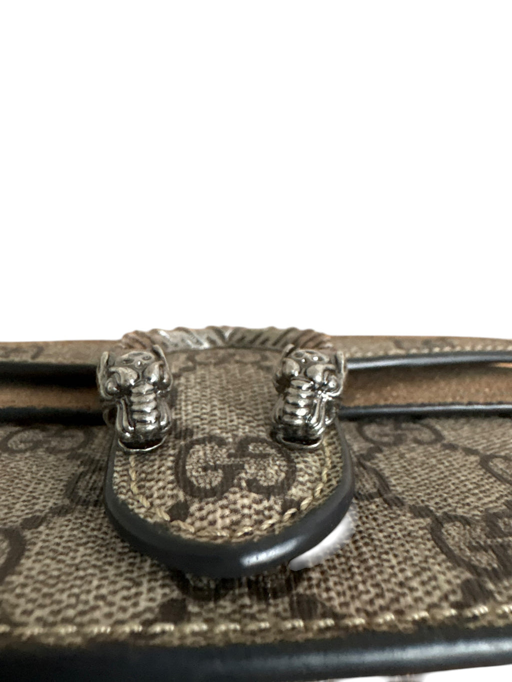 Gucci Dionysus Mini Bag – GG Supreme Canvas & Taupe Suede