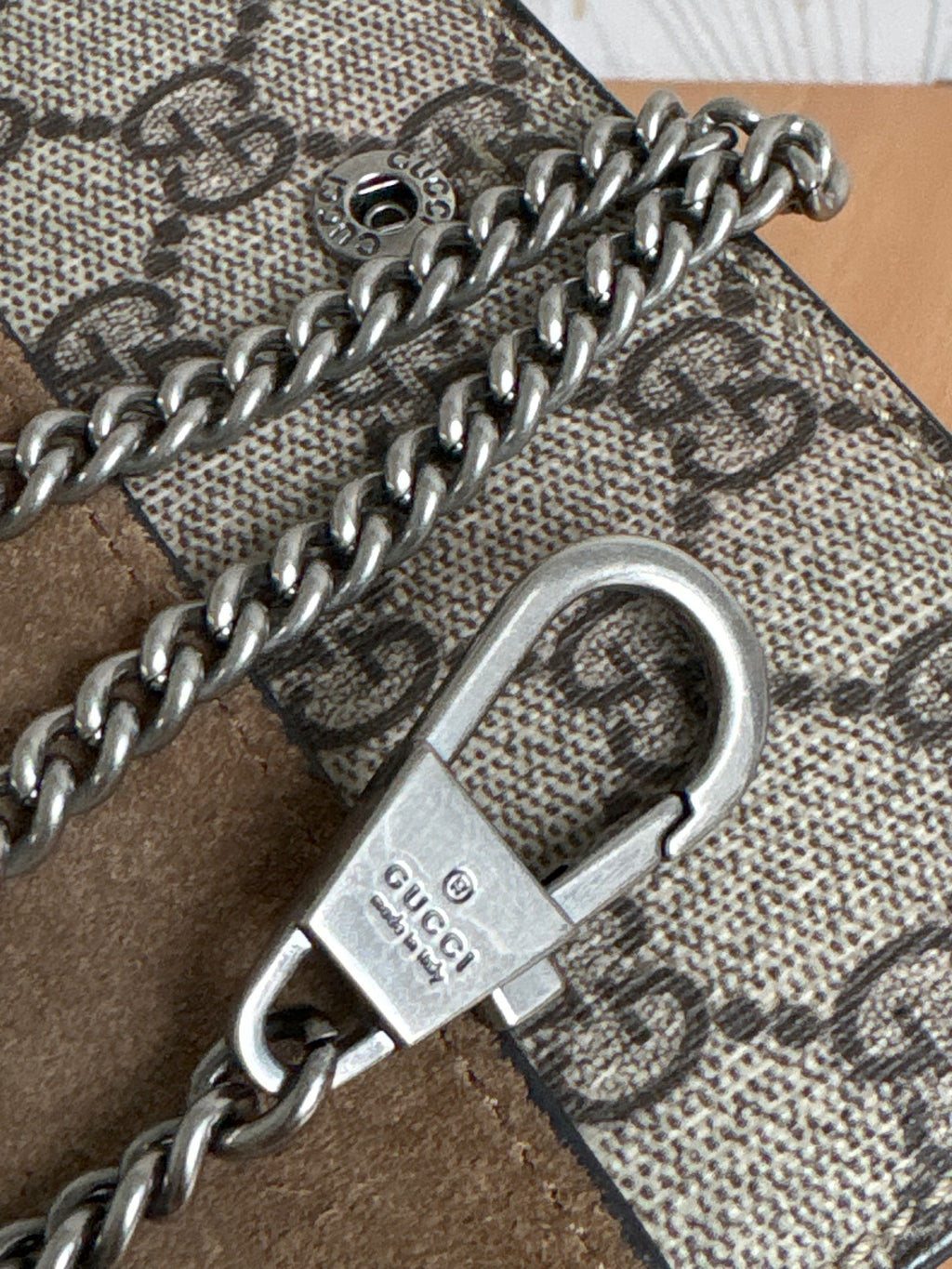 Gucci Dionysus Mini Bag – GG Supreme Canvas & Taupe Suede