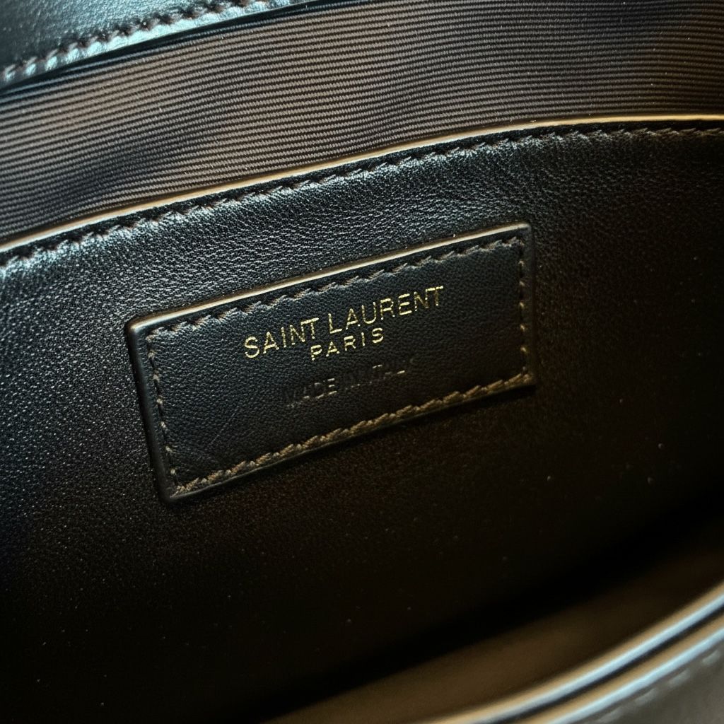 Saint Laurent Manhattan Shoulder Bag — Black Box Leather