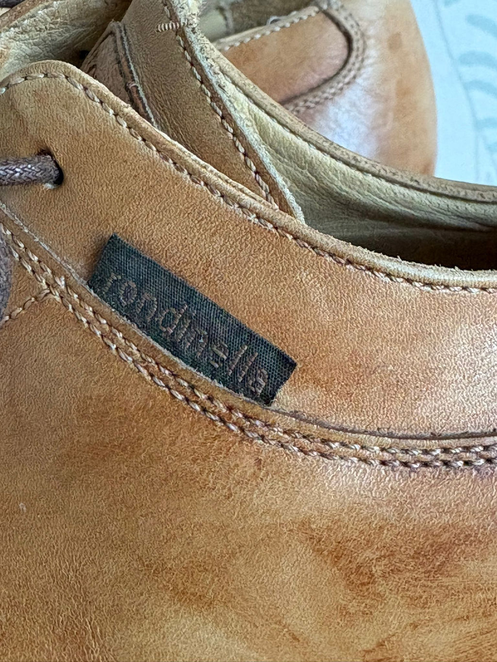 Rondinella Vintage Tan Leather Lace-Up Shoes – Size 39