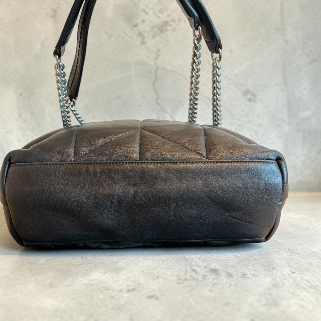 Saint Laurent Loulou Puffer Small Bag — Black Quilted Leather