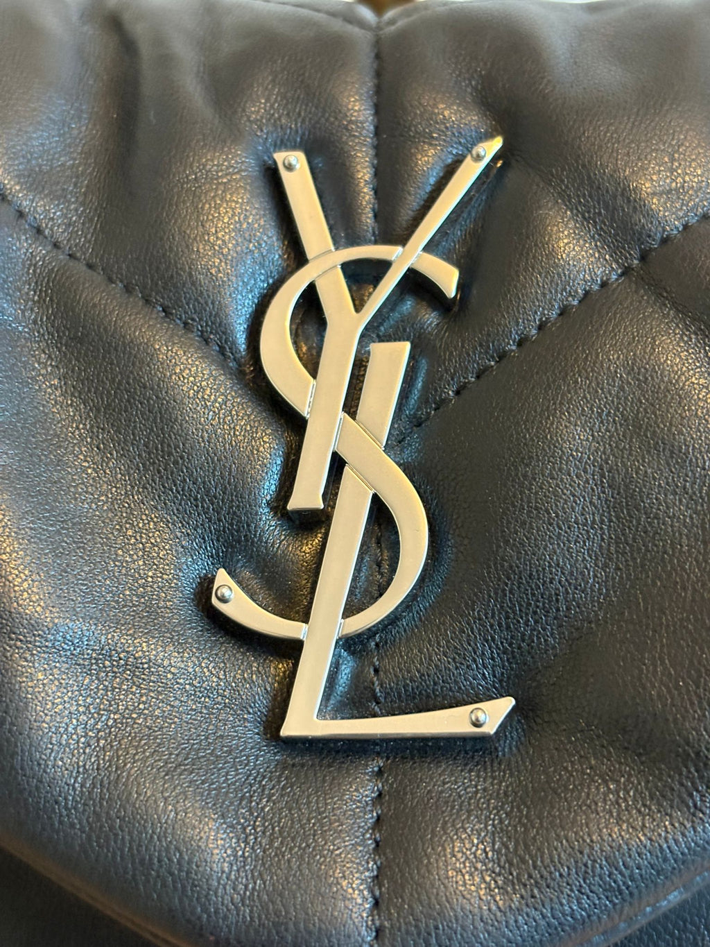 Saint Laurent Loulou Puffer Small Bag — Black Quilted Leather