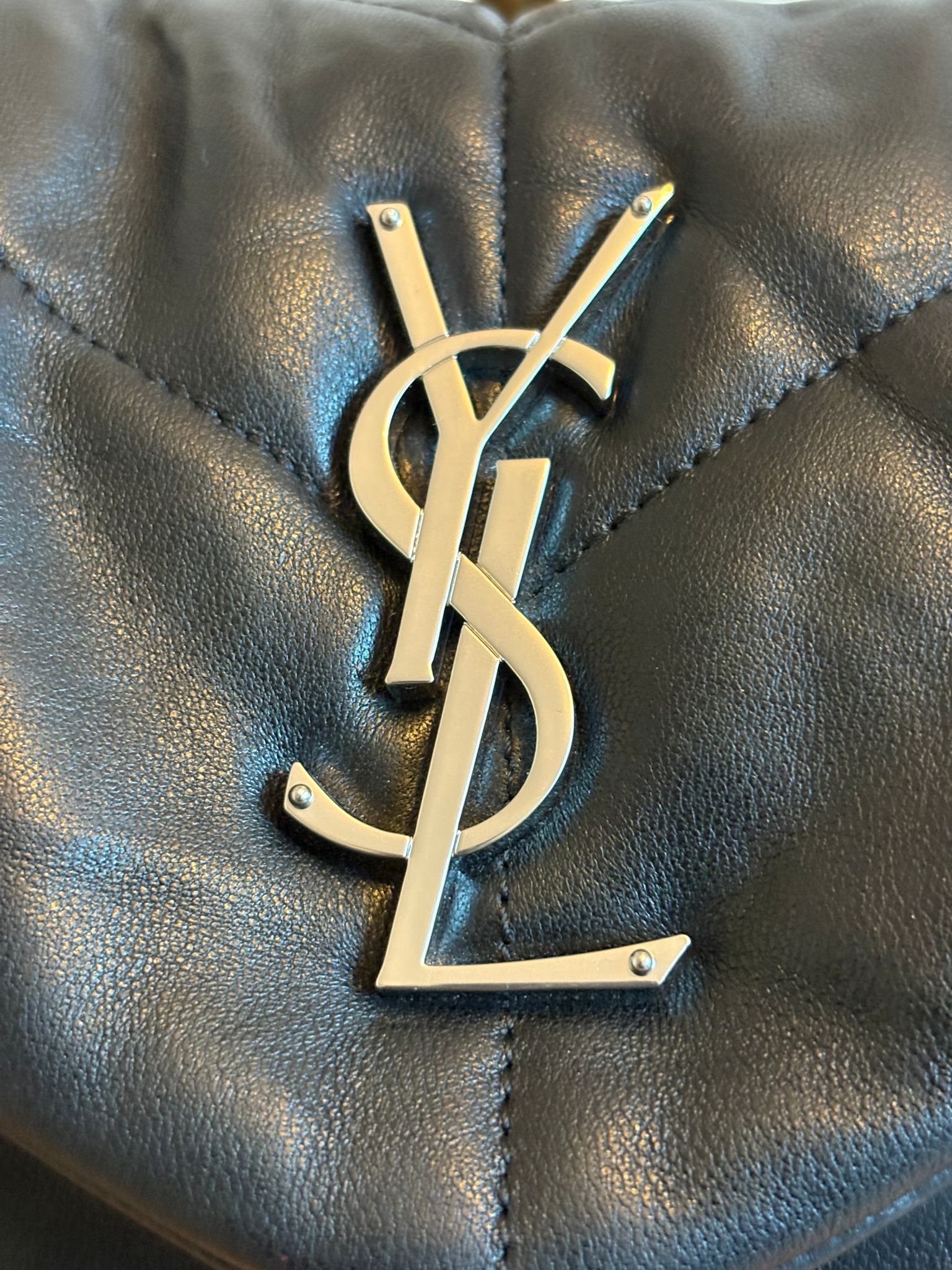 Saint Laurent Loulou Puffer Small Bag — Black Quilted Leather