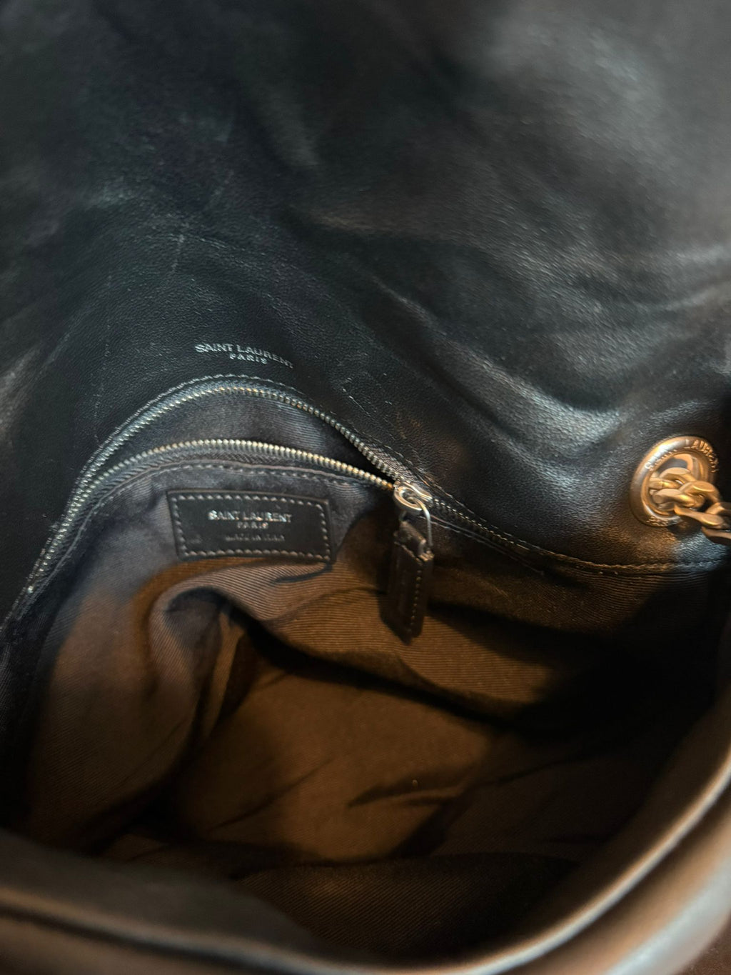 Saint Laurent Loulou Puffer Small Bag — Black Quilted Leather