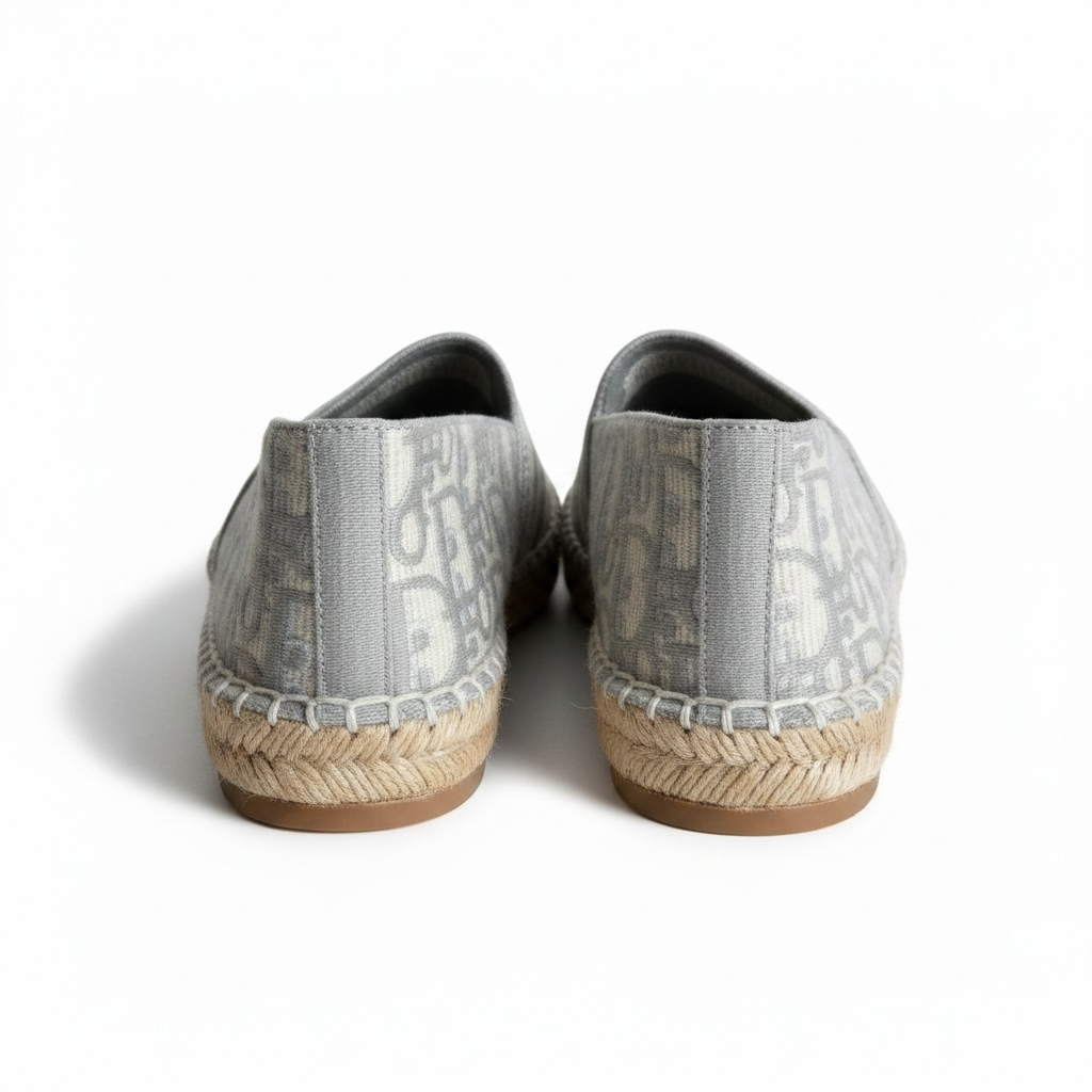 Christian Dior Granville Espadrilles – Grey Oblique Jacquard 37