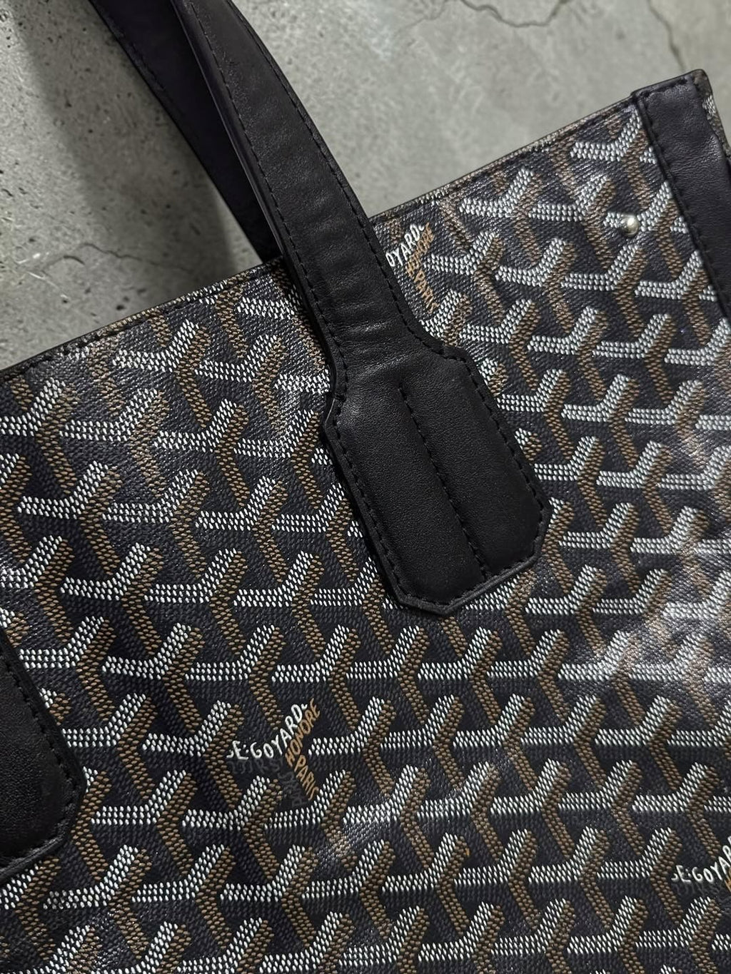 Goyard Voltaire Tote PM — Black Goyardine