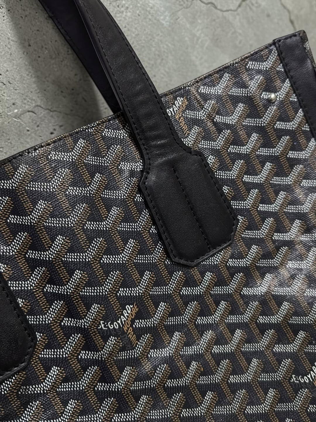 Goyard Voltaire Tote PM — Black Goyardine