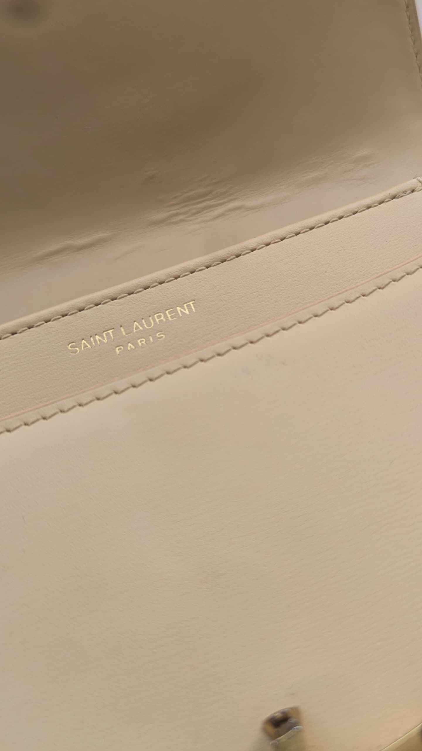 Saint Laurent Solferino Crossbody Bag — Cream