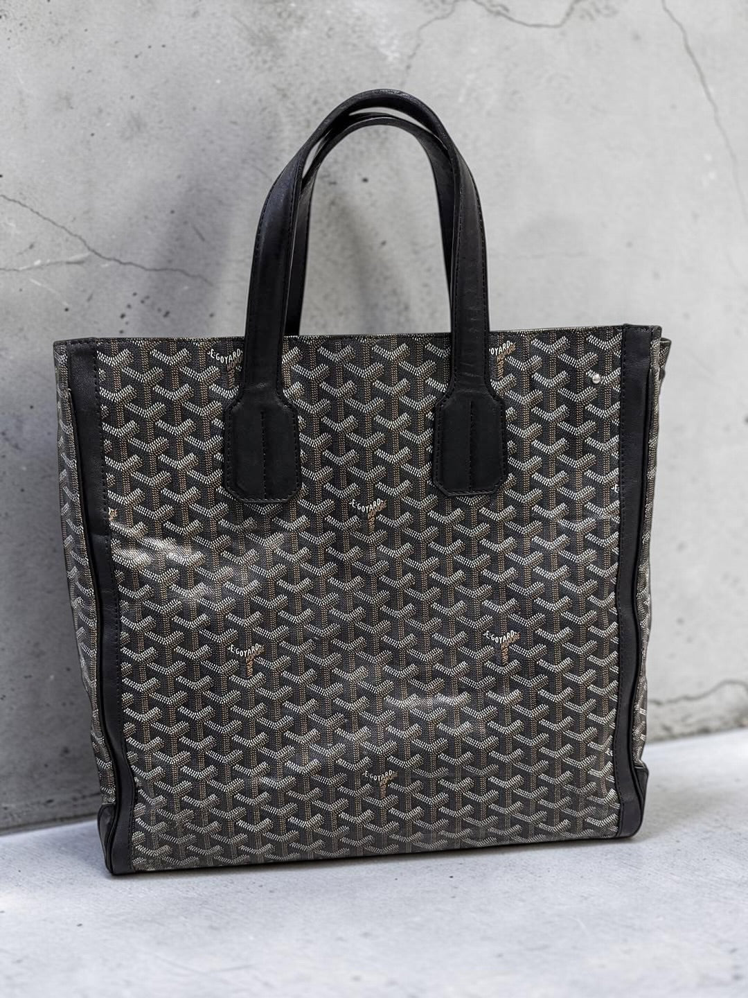 Goyard Voltaire Tote PM — Black Goyardine