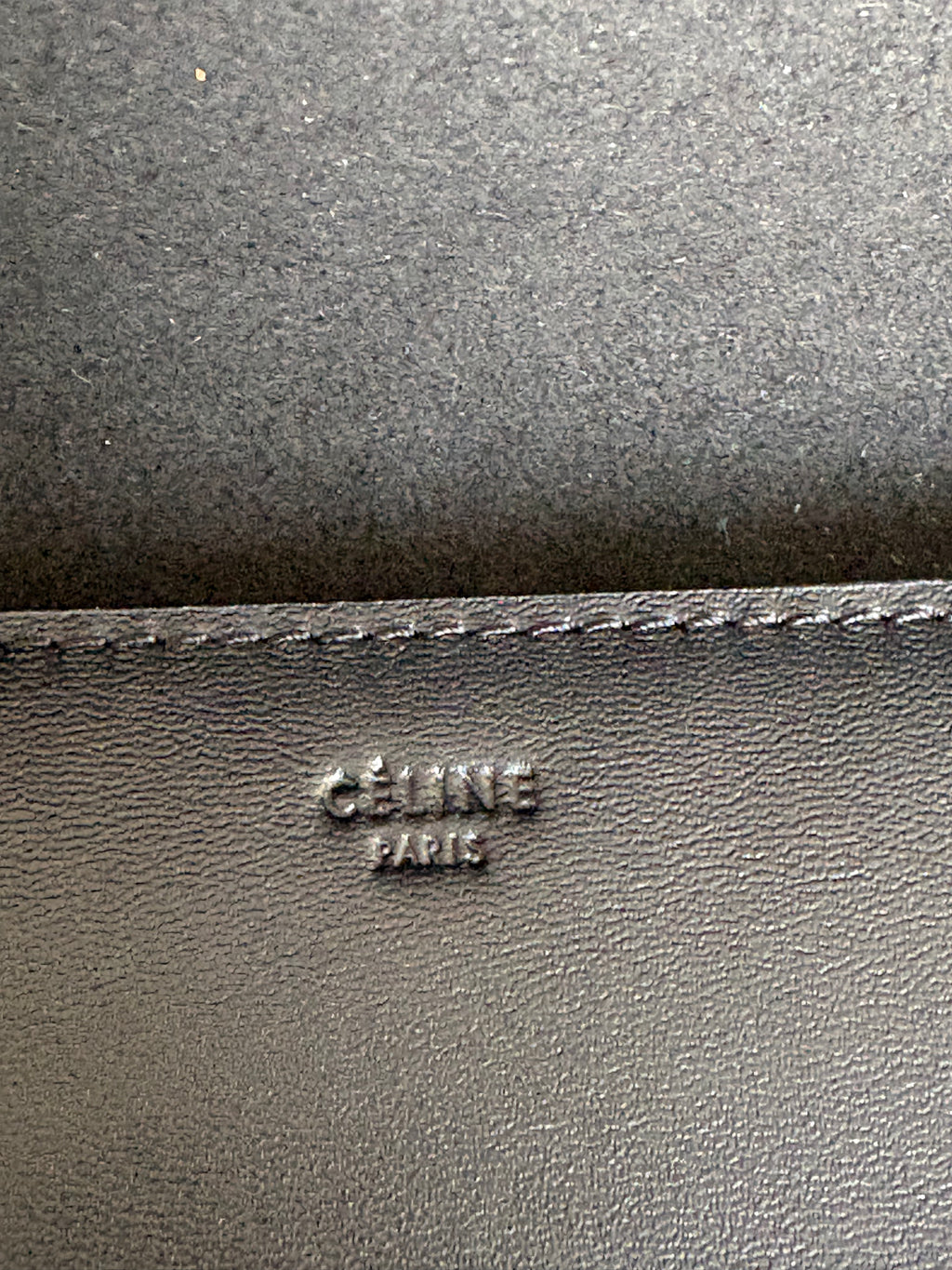 Céline Black Structured Leather Crossbody Bag