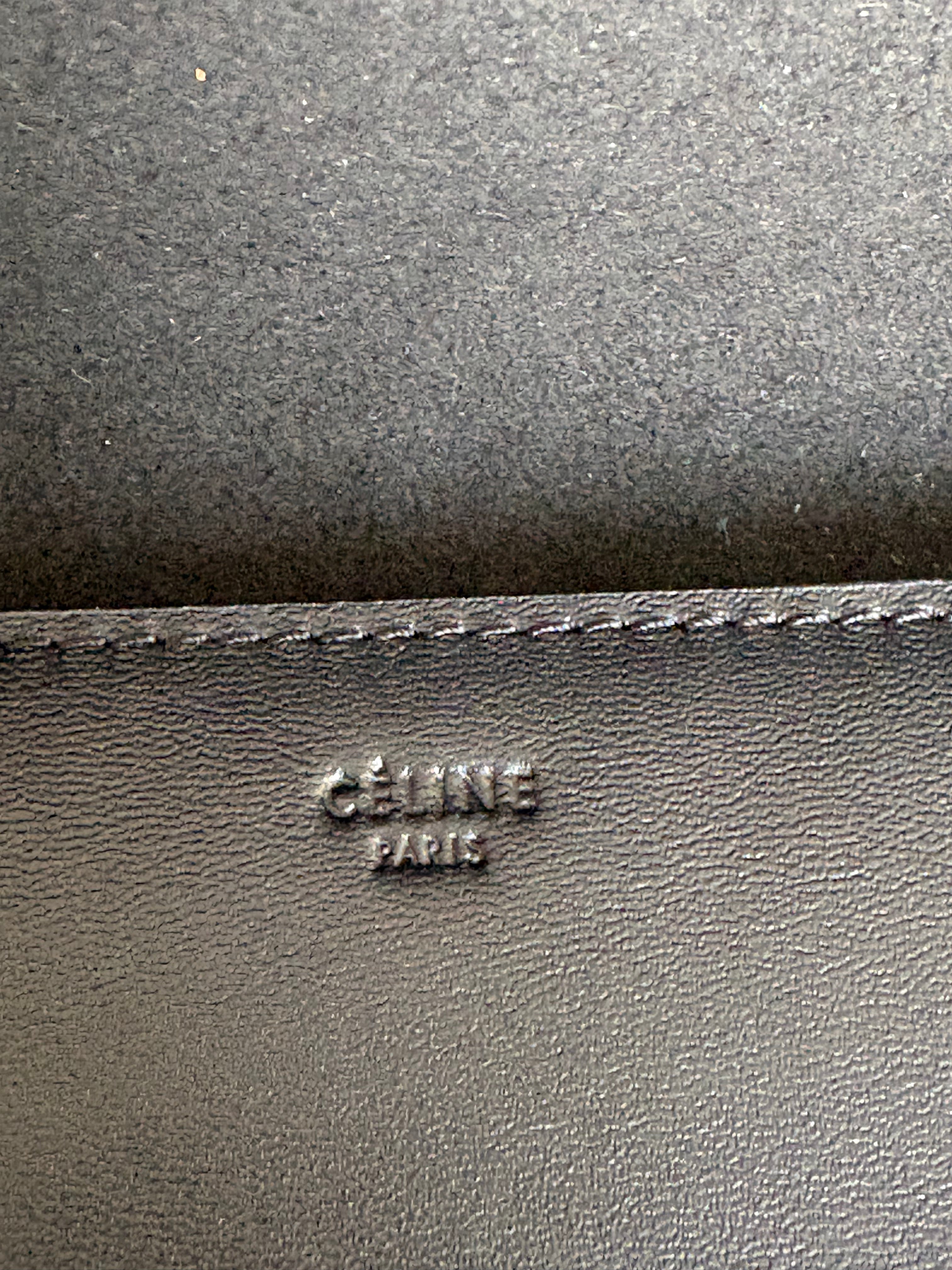 Céline Black Structured Leather Crossbody Bag