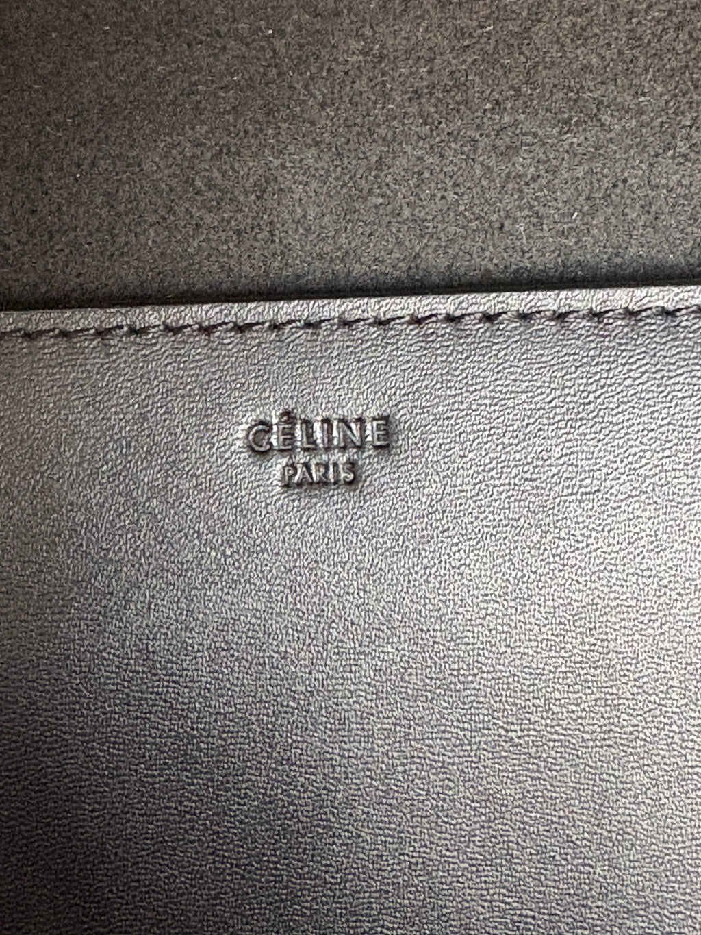 Céline Black Structured Leather Crossbody Bag