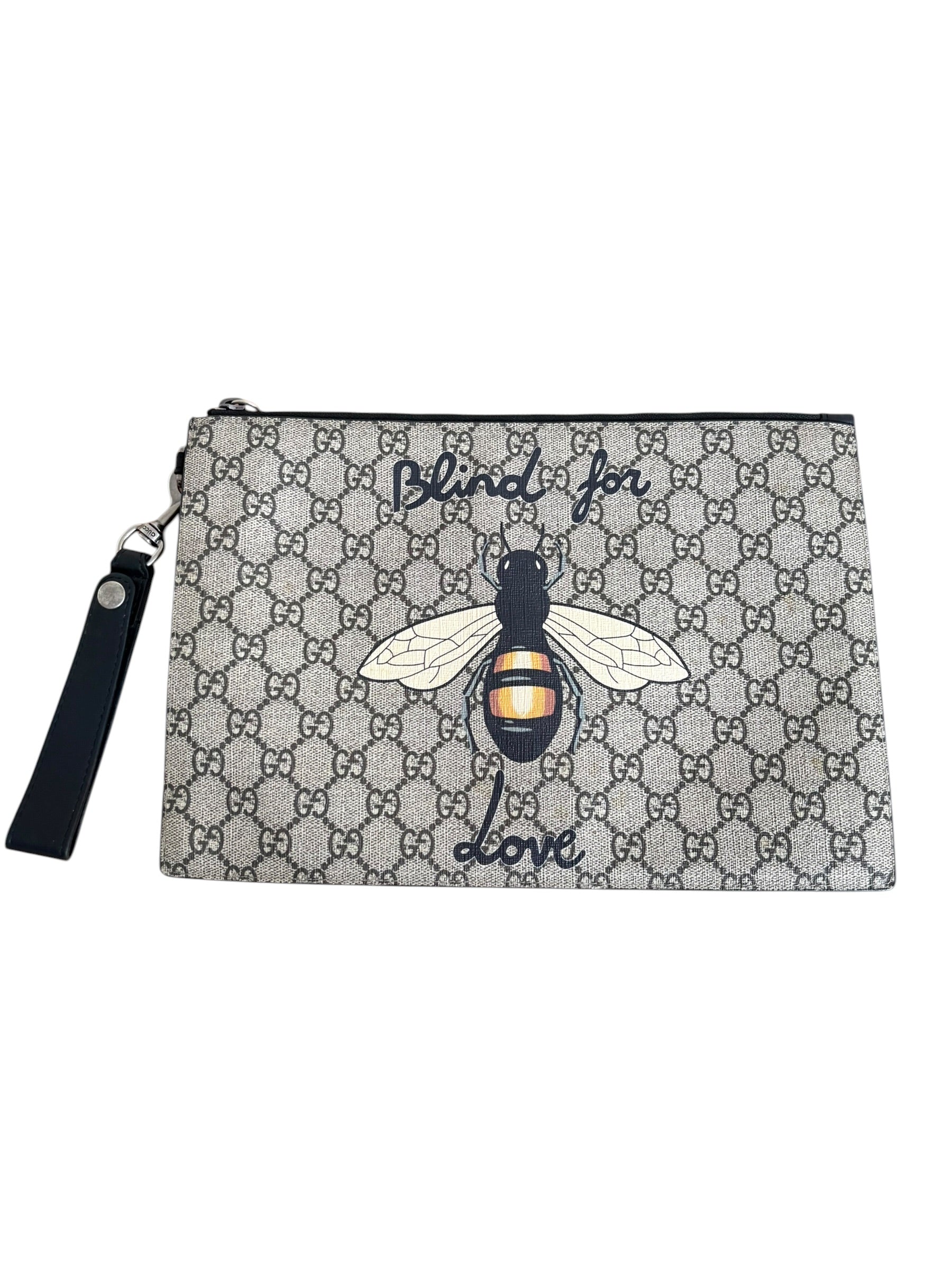 Gucci 'Blind for Love' Bee GG Supreme Pouch
