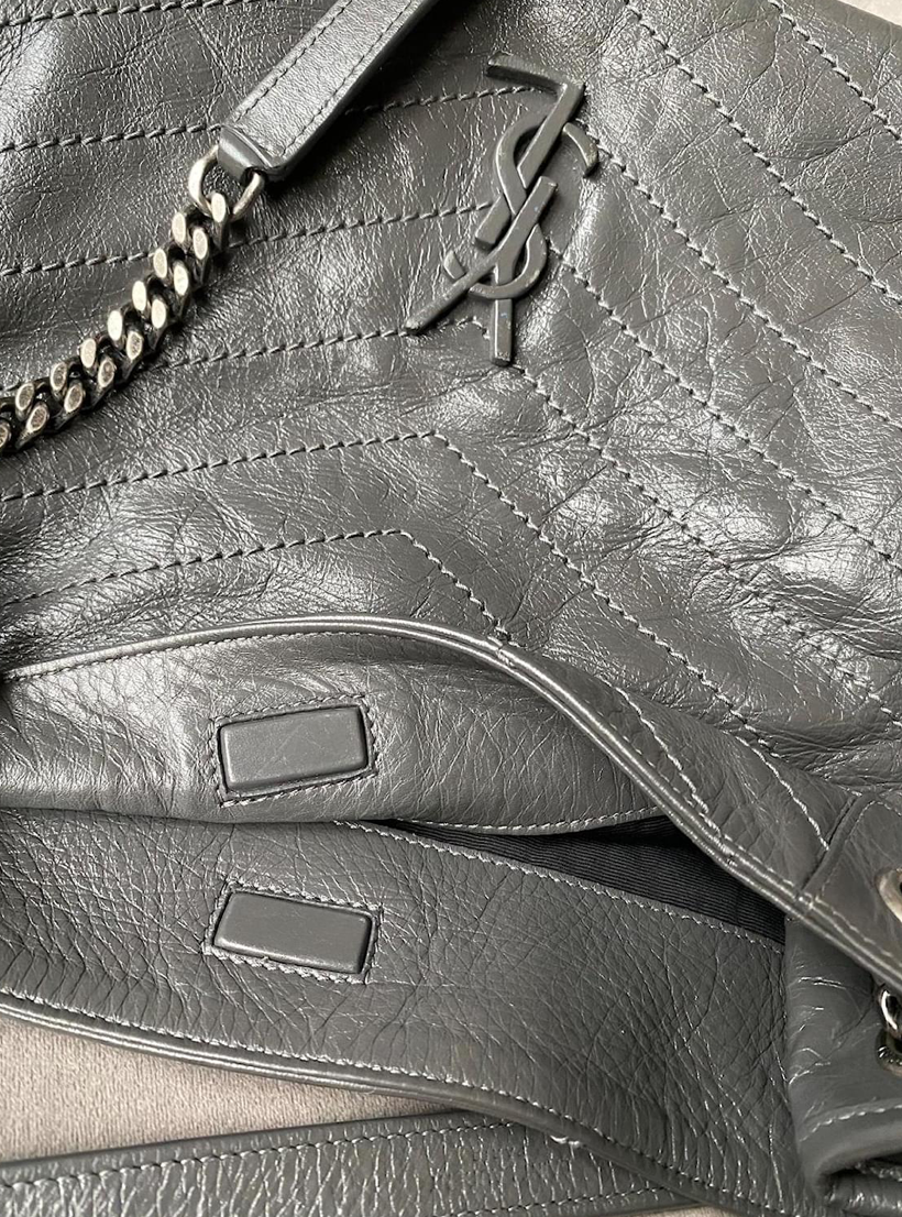 Saint Laurent Niki Shopping Tote — Grey