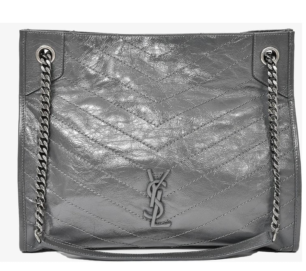 Saint Laurent Niki Shopping Tote — Grey