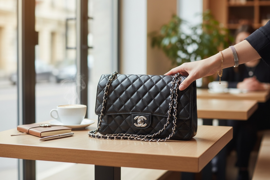 Chanel Classic Double Flap Bag — Black Caviar & Silver Hardware