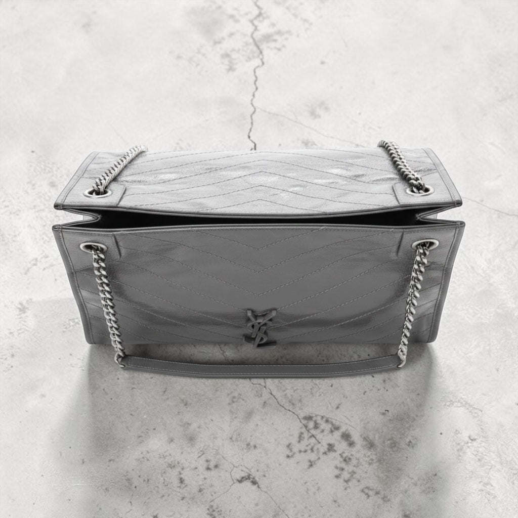 Saint Laurent Niki Shopping Tote — Grey