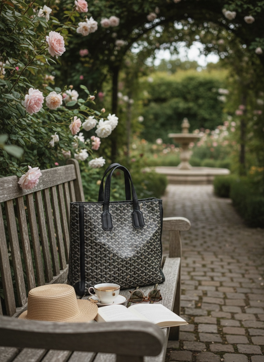 Goyard Voltaire Tote PM — Black Goyardine
