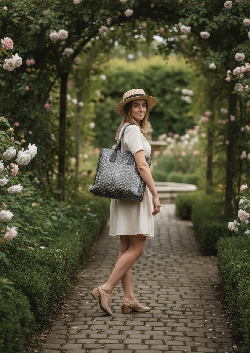 Goyard Voltaire Tote PM — Black Goyardine
