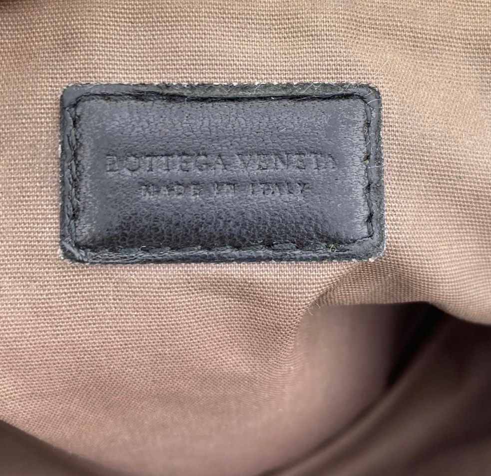 Bottega Veneta Intrecciato Leather Large Clutch — Black