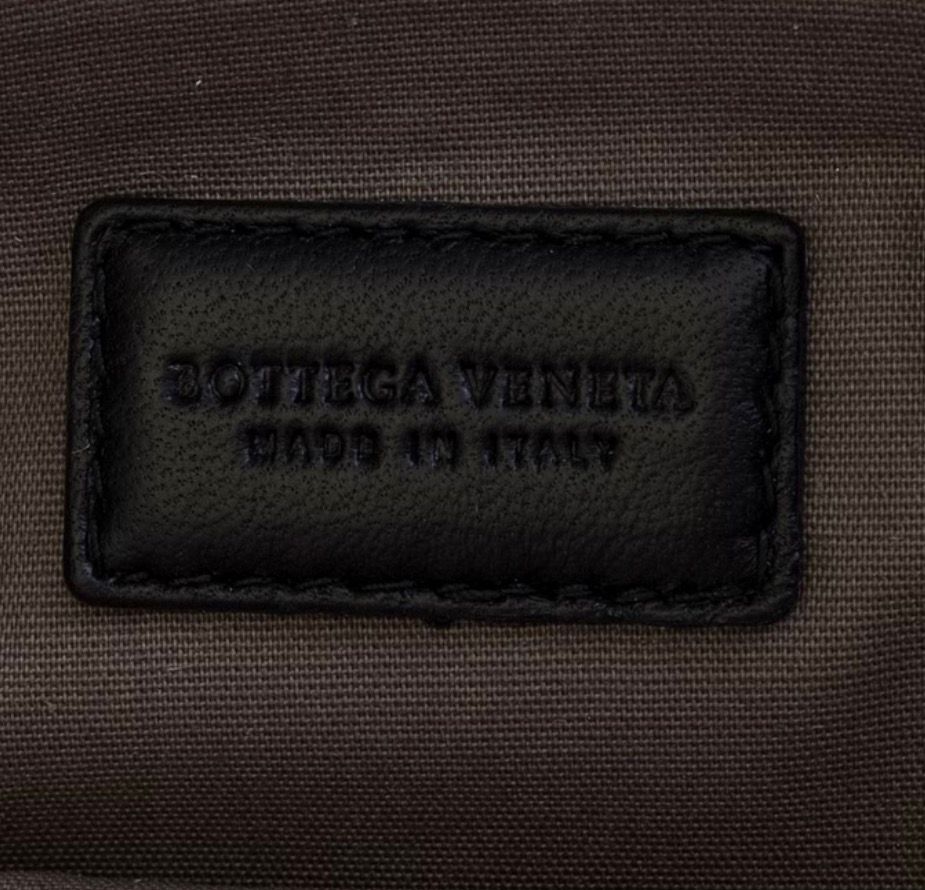 Bottega Veneta Intrecciato Leather Large Clutch — Black