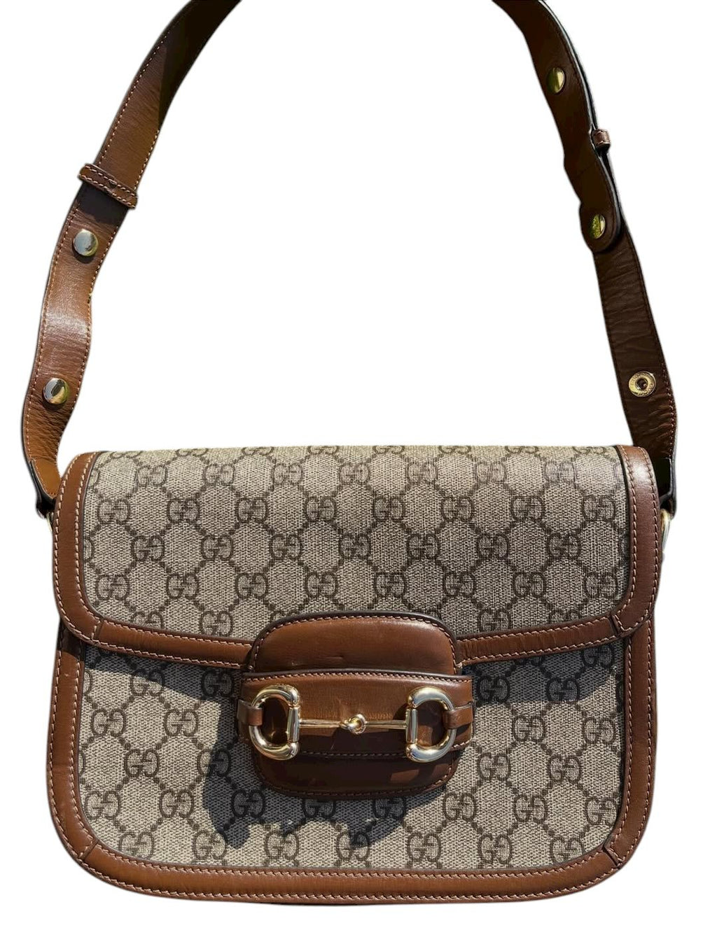 Gucci Horsebit 1955 Mini Printed Coated-Canvas & Leather Shoulder Bag