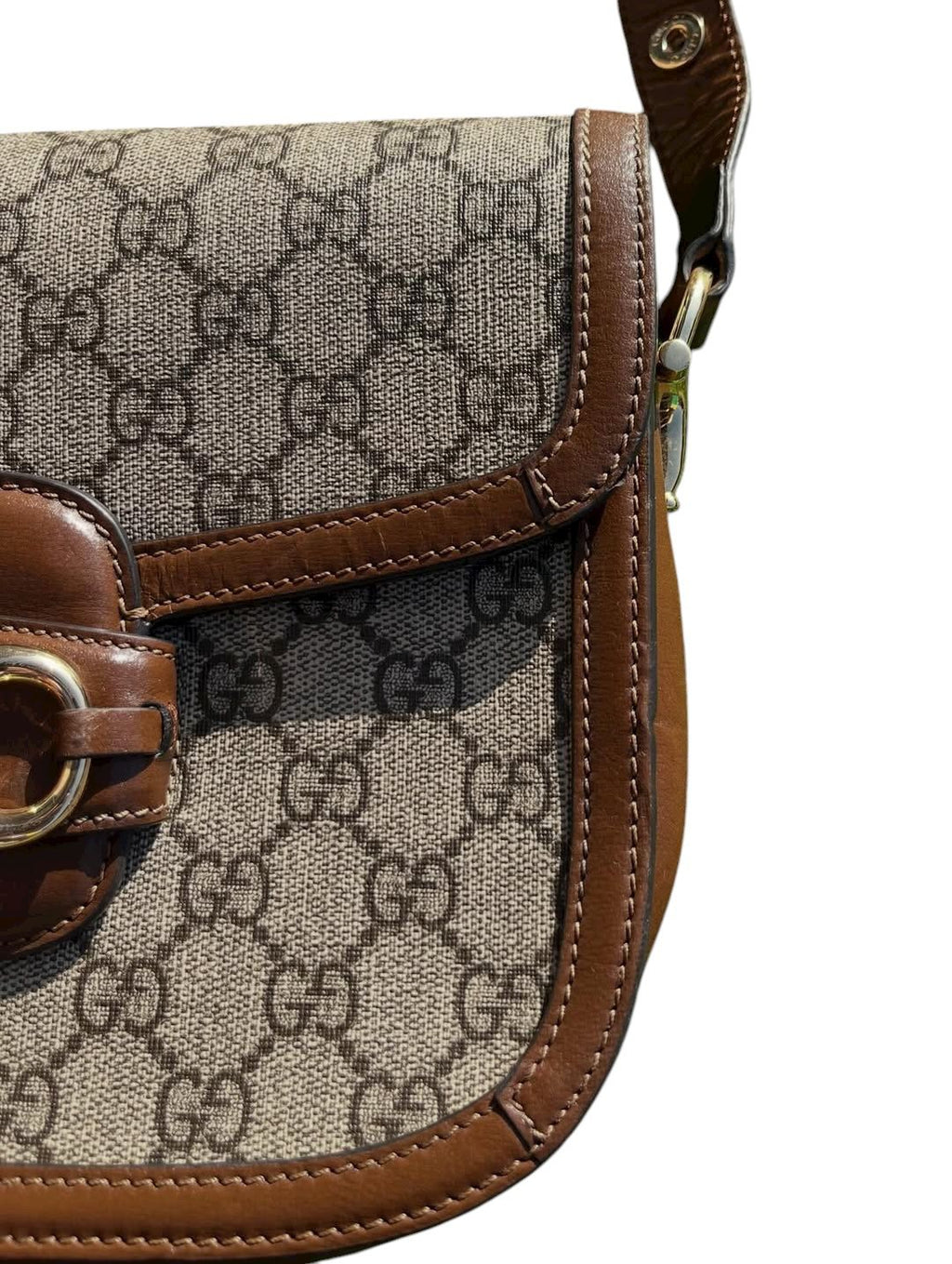 Gucci Horsebit 1955 Mini Printed Coated-Canvas & Leather Shoulder Bag