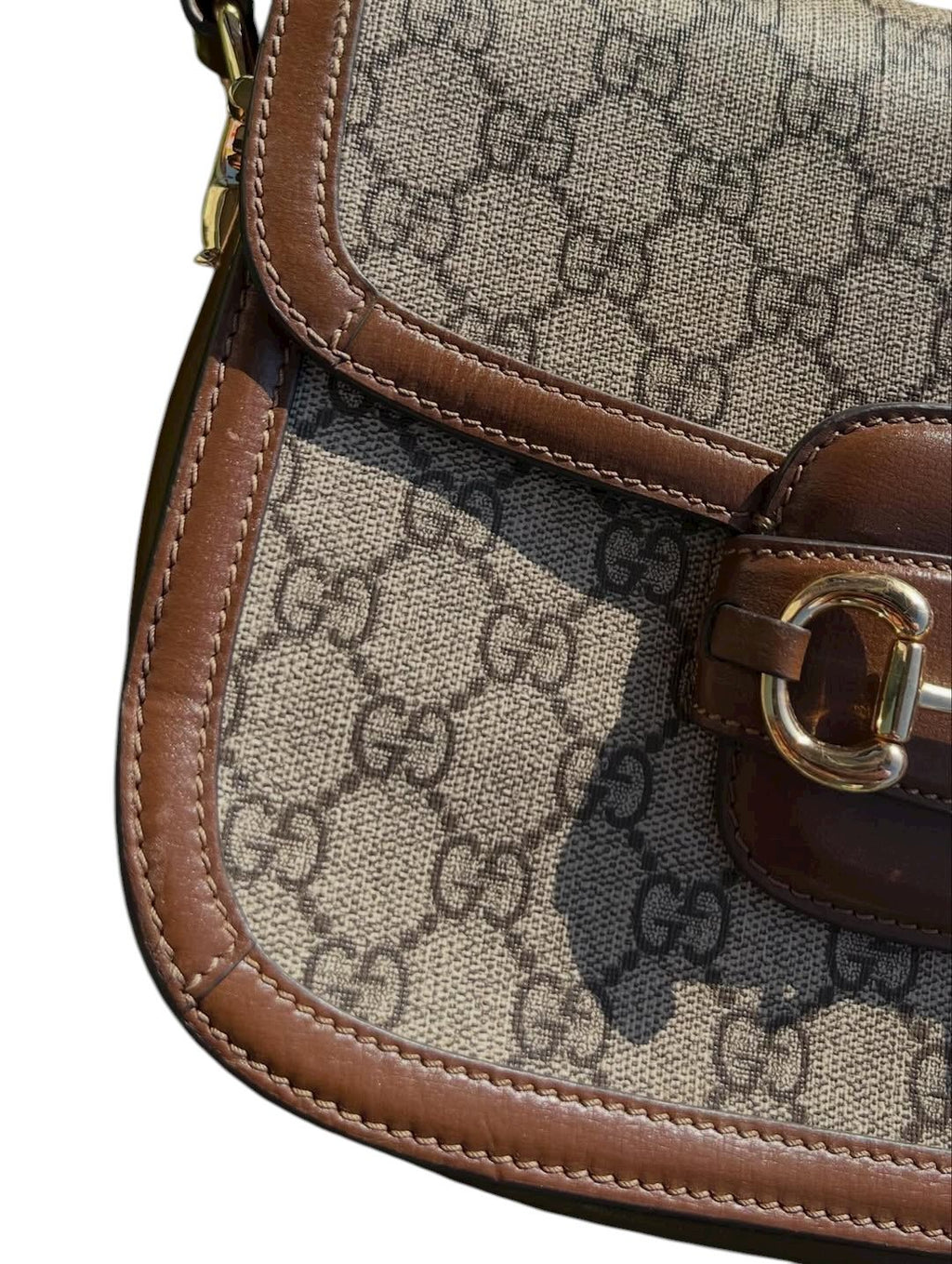 Gucci Horsebit 1955 Mini Printed Coated-Canvas & Leather Shoulder Bag