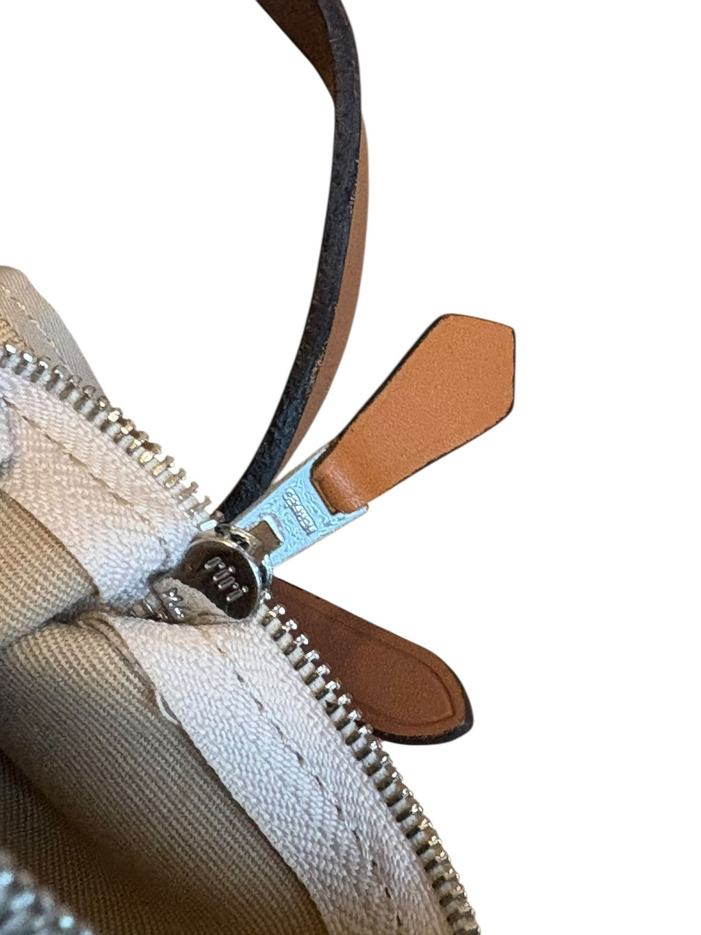 Hermes Beige/Tan Canvas and Leather Herbag Zip 31 Bag