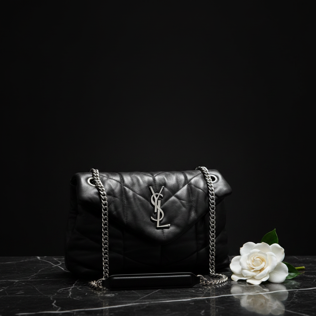 Saint Laurent Loulou Puffer Small Bag editorial product photo
